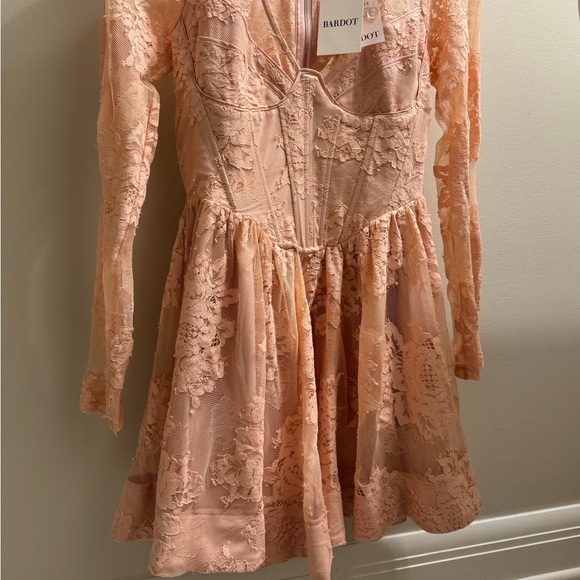 BARDOT Corset Dress In Soft Pink - Picture 6 of 12